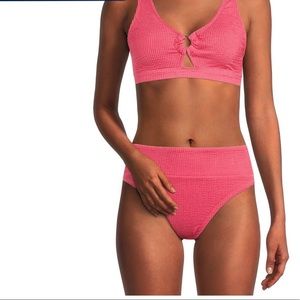 NWT  Time and True mid rise crinkle texture bikini bottom